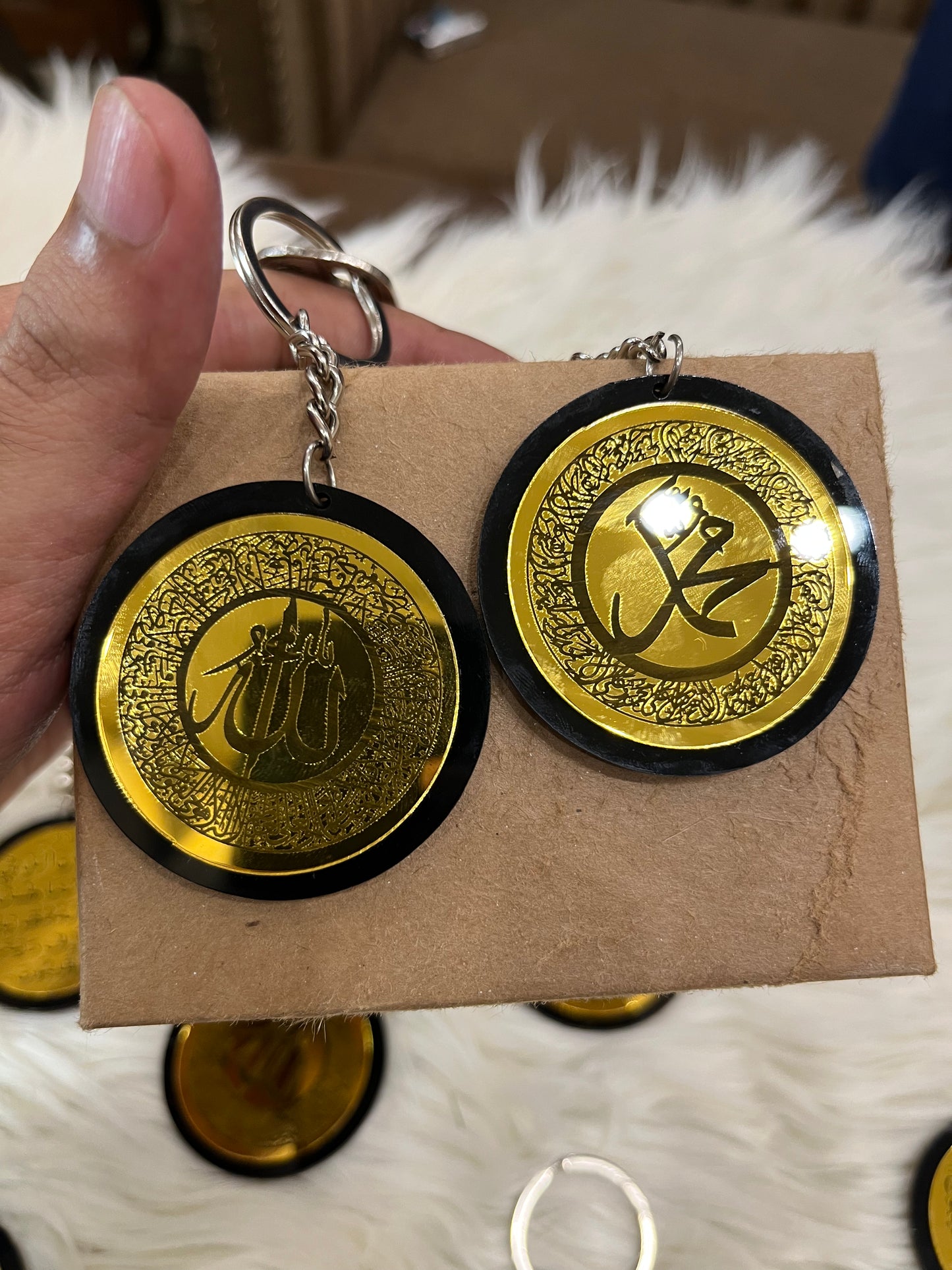 Ayatal kursi and Safar ki dua Keychain for Cars and Bikes