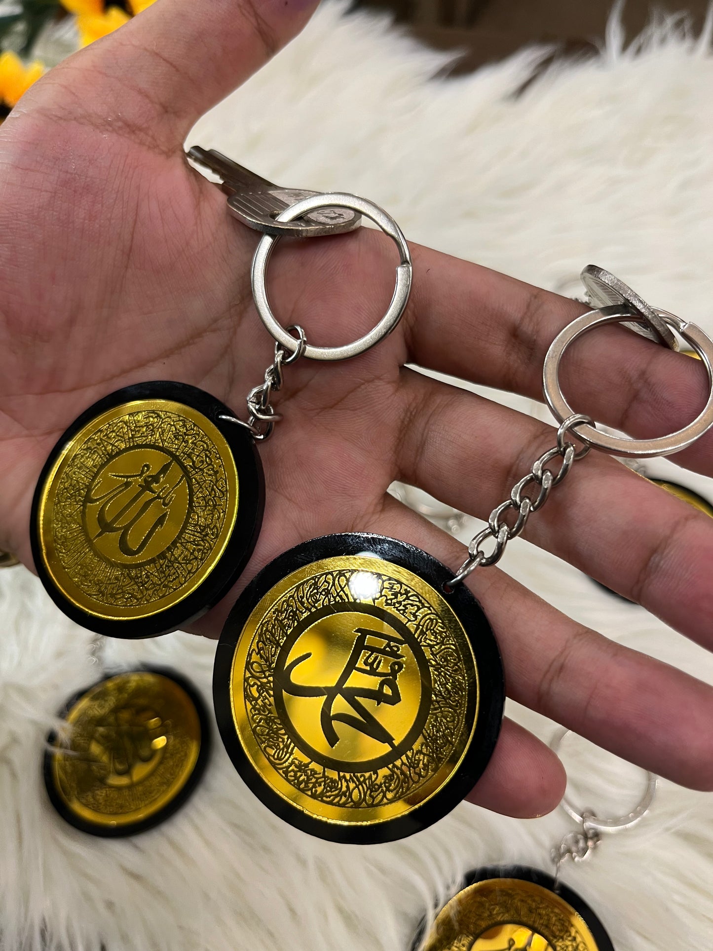 Ayatal kursi and Safar ki dua Keychain for Cars and Bikes