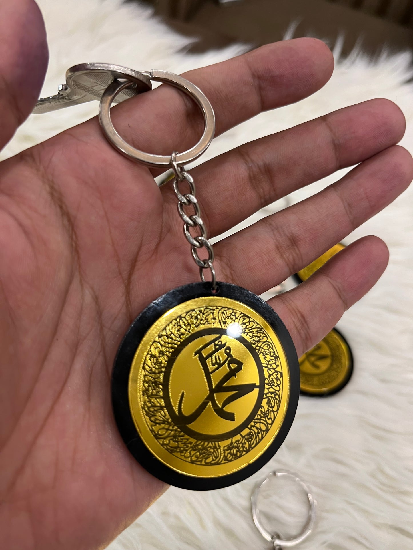 Ayatal kursi and Safar ki dua Keychain for Cars and Bikes