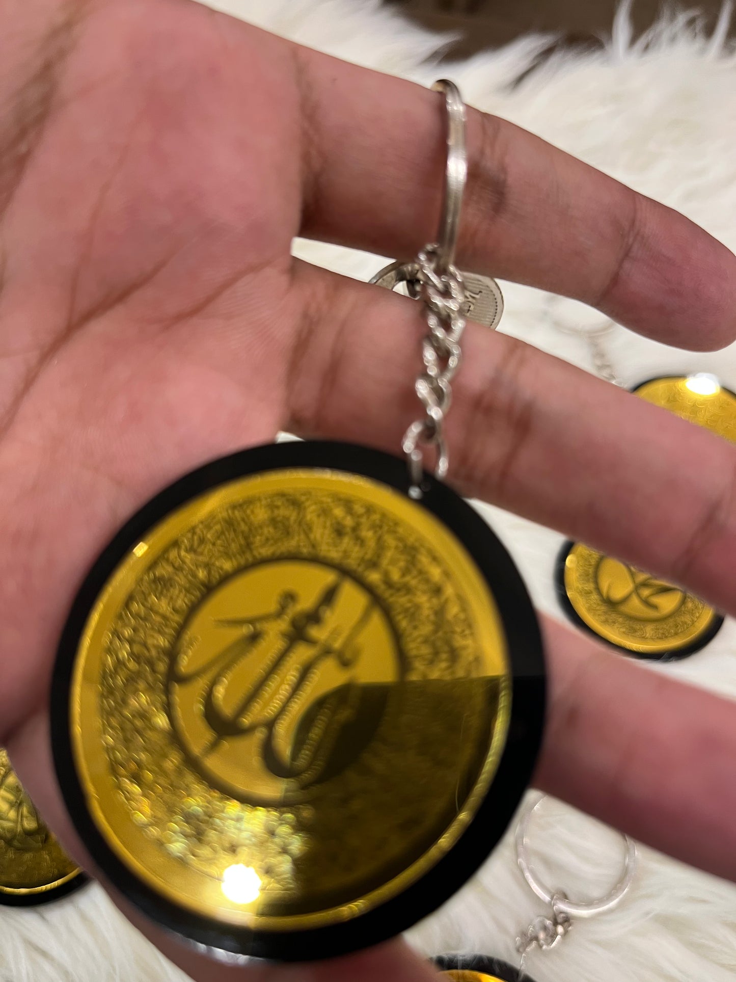 Ayatal kursi and Safar ki dua Keychain for Cars and Bikes