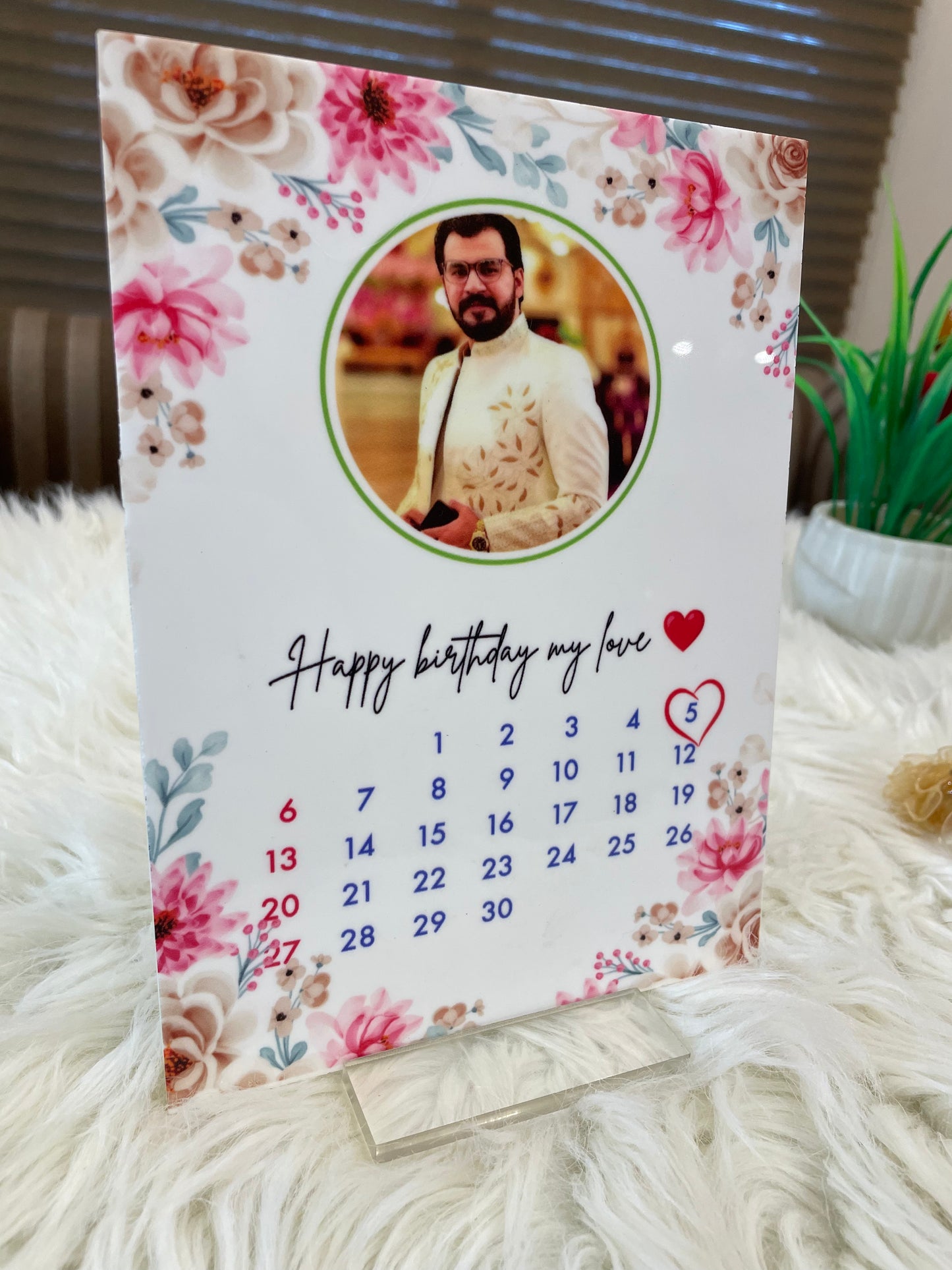 Personalized Gift for Birthday or Anniversary with Photo Acrylic plaque