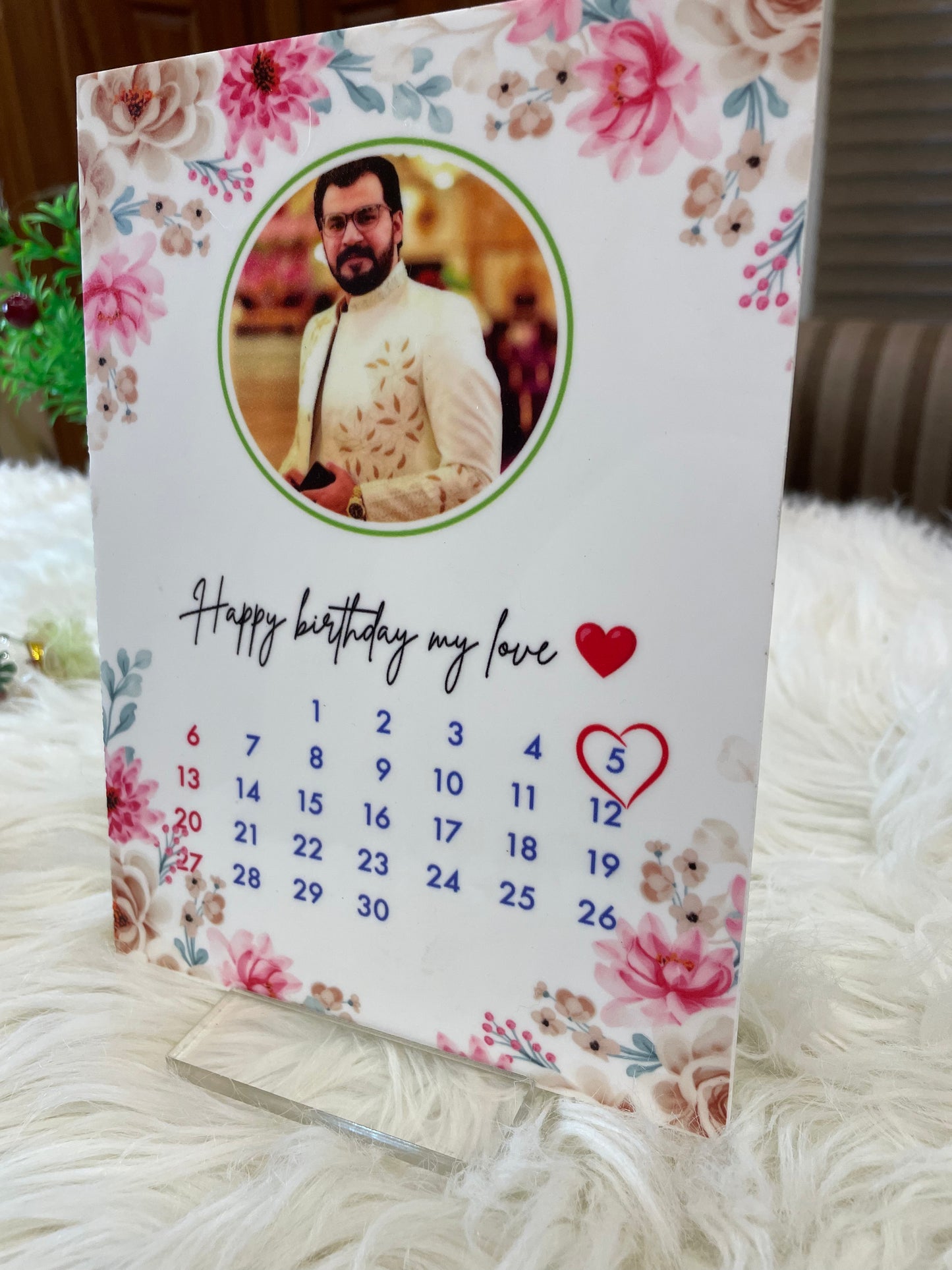 Personalized Gift for Birthday or Anniversary with Photo Acrylic plaque