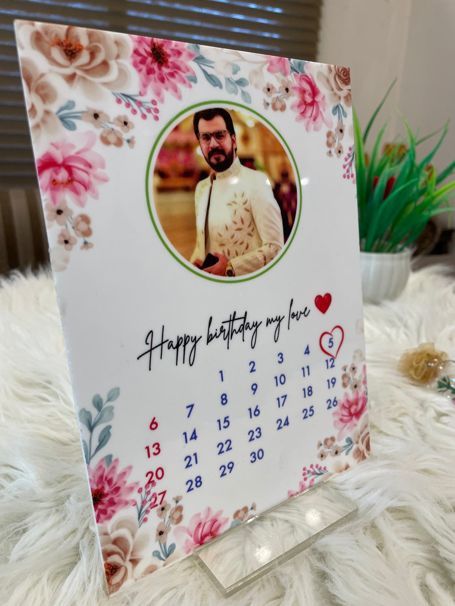 Personalized Gift for Birthday or Anniversary with Photo Acrylic plaque