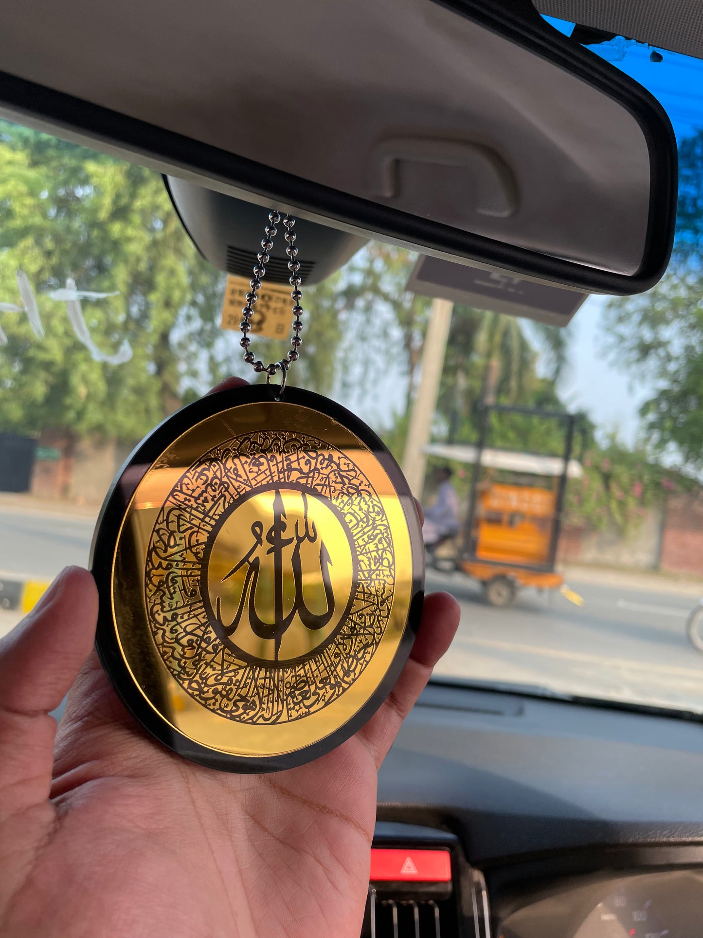 Car Hanging with Ayat-ul-Kursi & Safar ki Dua