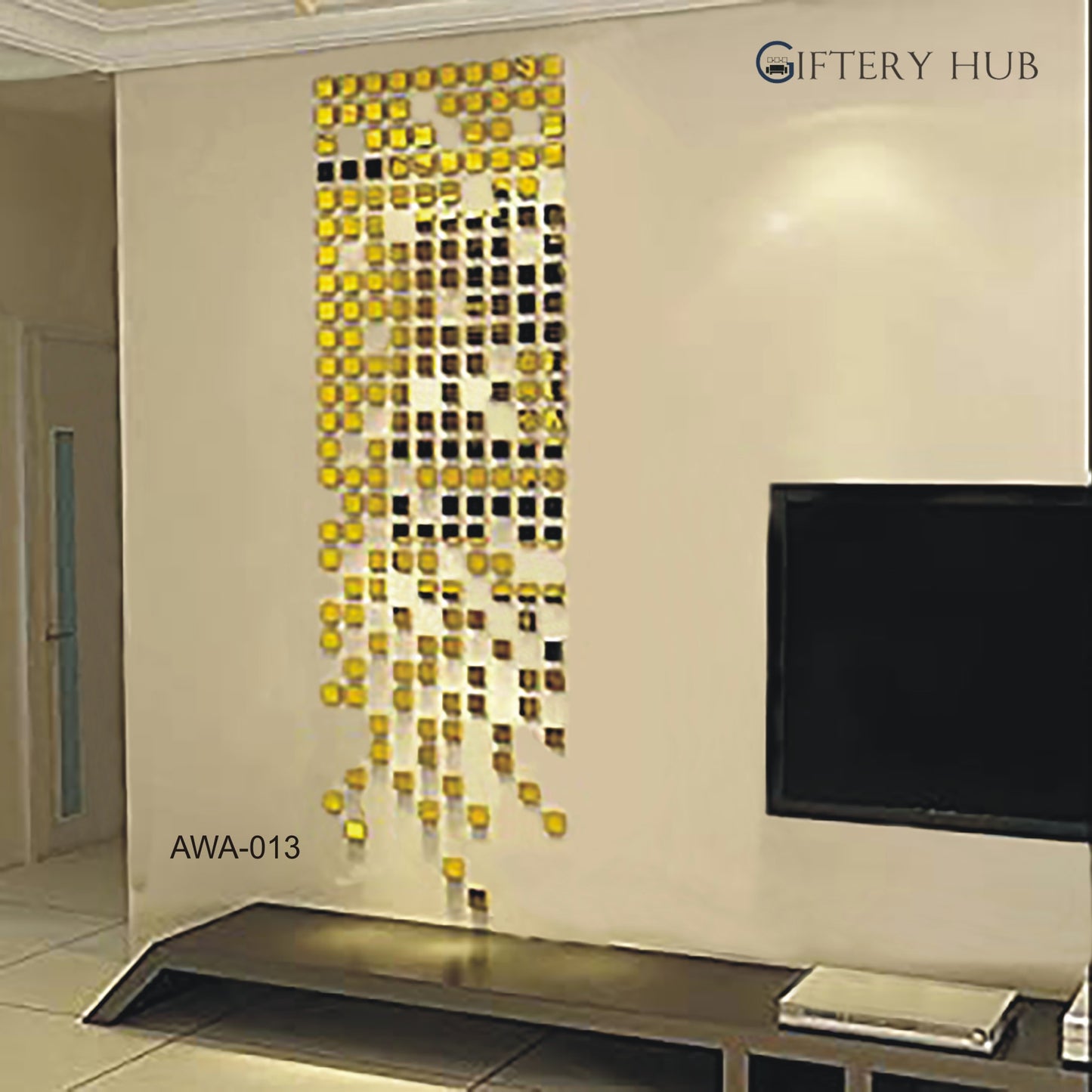 Acrylic Gold Square Fall For Home and Office Decor - AWA-013