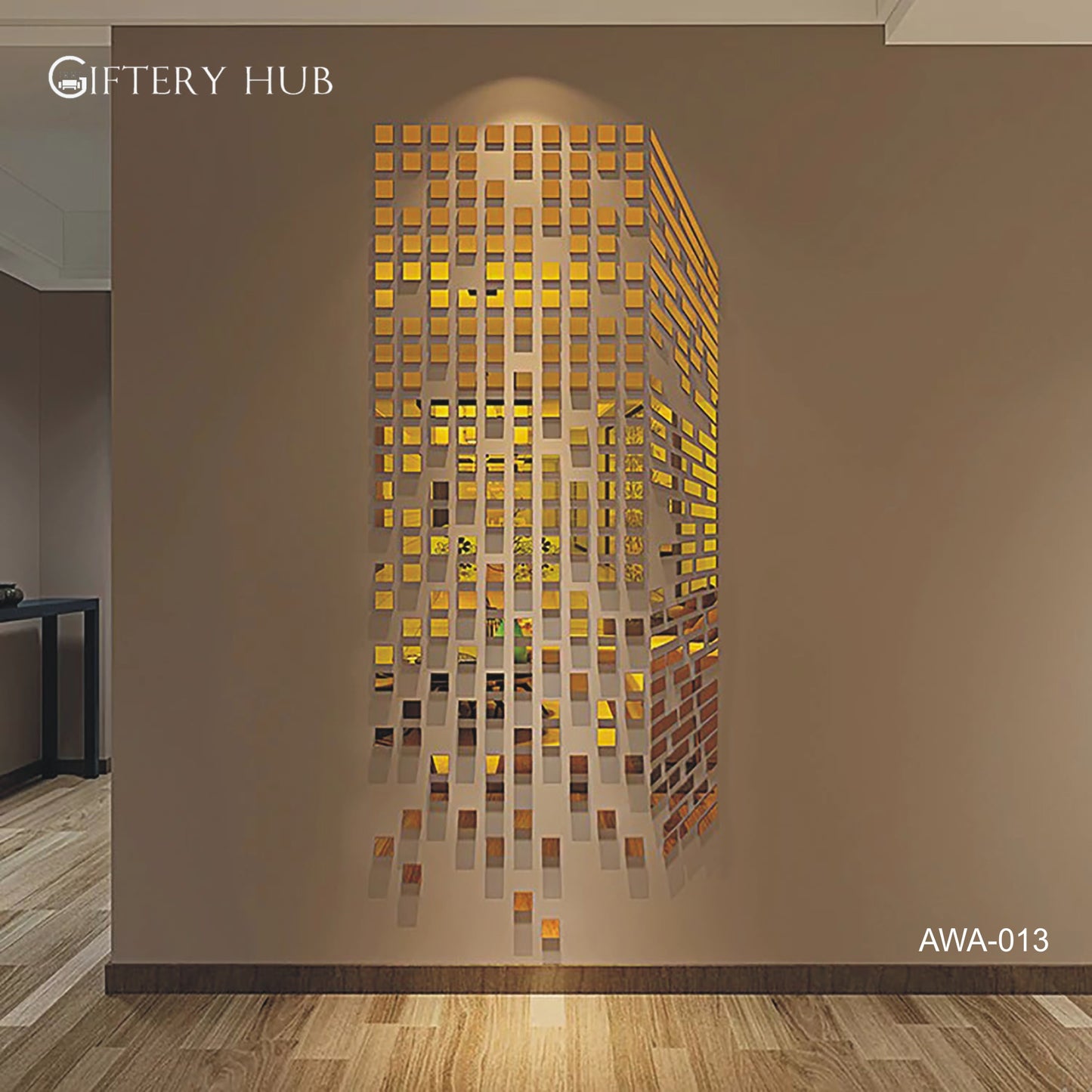 Acrylic Gold Square Fall For Home and Office Decor - AWA-013