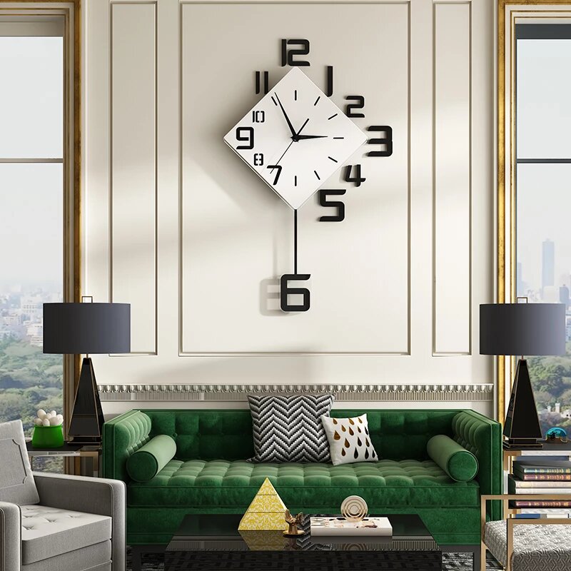 Modern Design Nordic Style Living Room Wall Clock for Home Decor - PC - 137