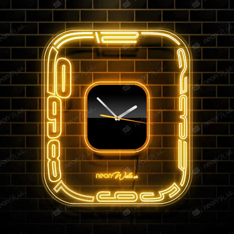 NEON ICLOCK MODERN STYLE ACRYLIC CLOCK WITH NEON BACKLIGHT - NLA-093