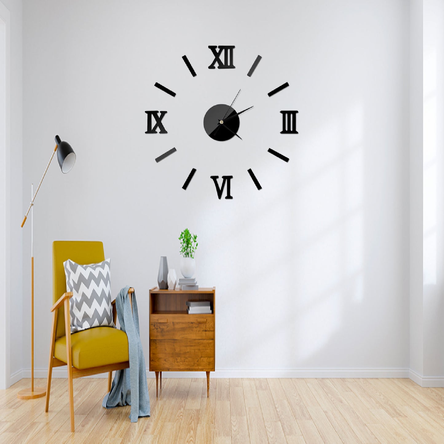 Roman Strips Wall clock for home and office - EU3D-057