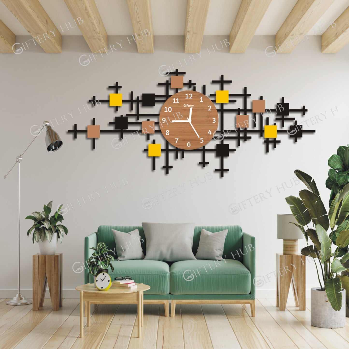 Plus Design Wooden Wall Clock for home and office - WC - 132