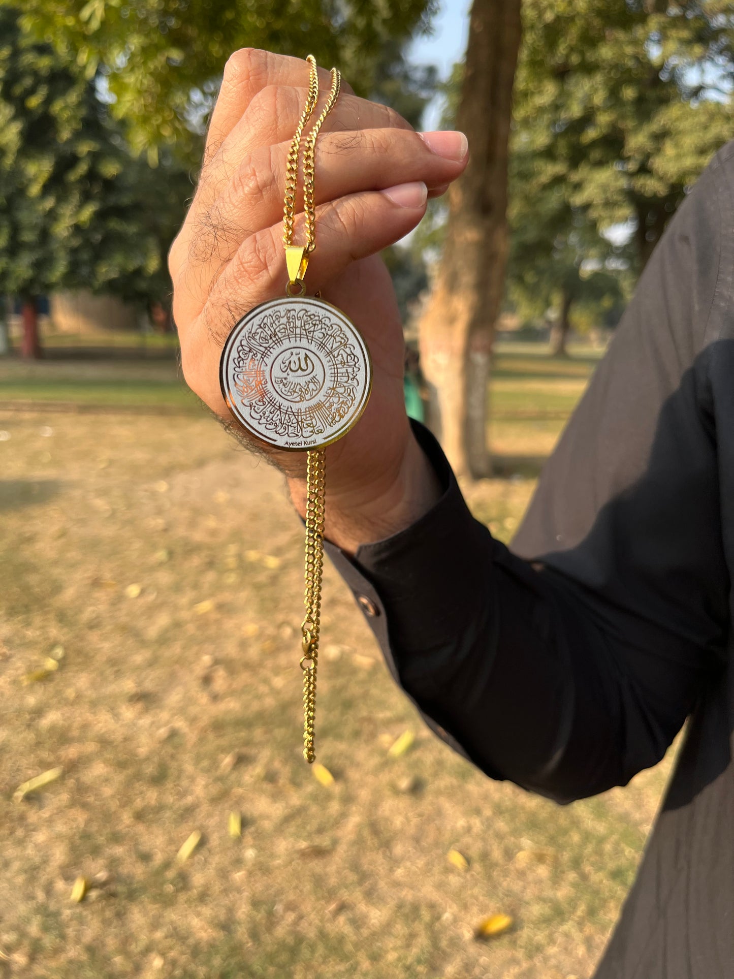 Ayatul Kursi & Hasbiyallahu Wa Nimal Wakeel Necklace Stainless Steel Quran Pendant