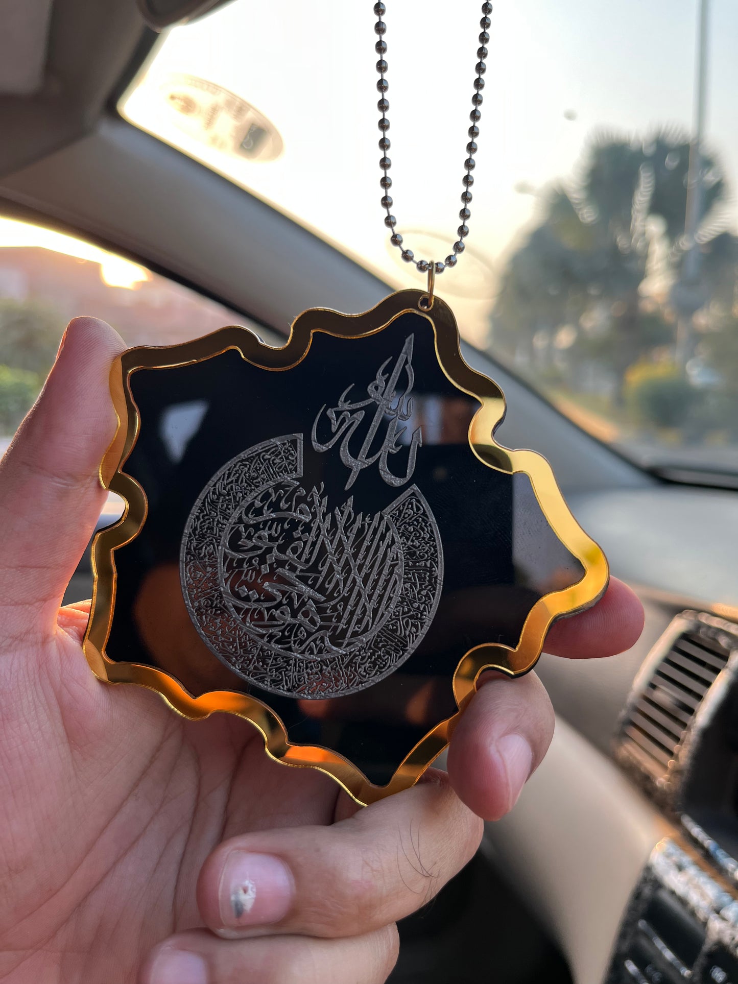 New Butterfly shape Ayatal kursi & safar ki dua Car Hanging 001