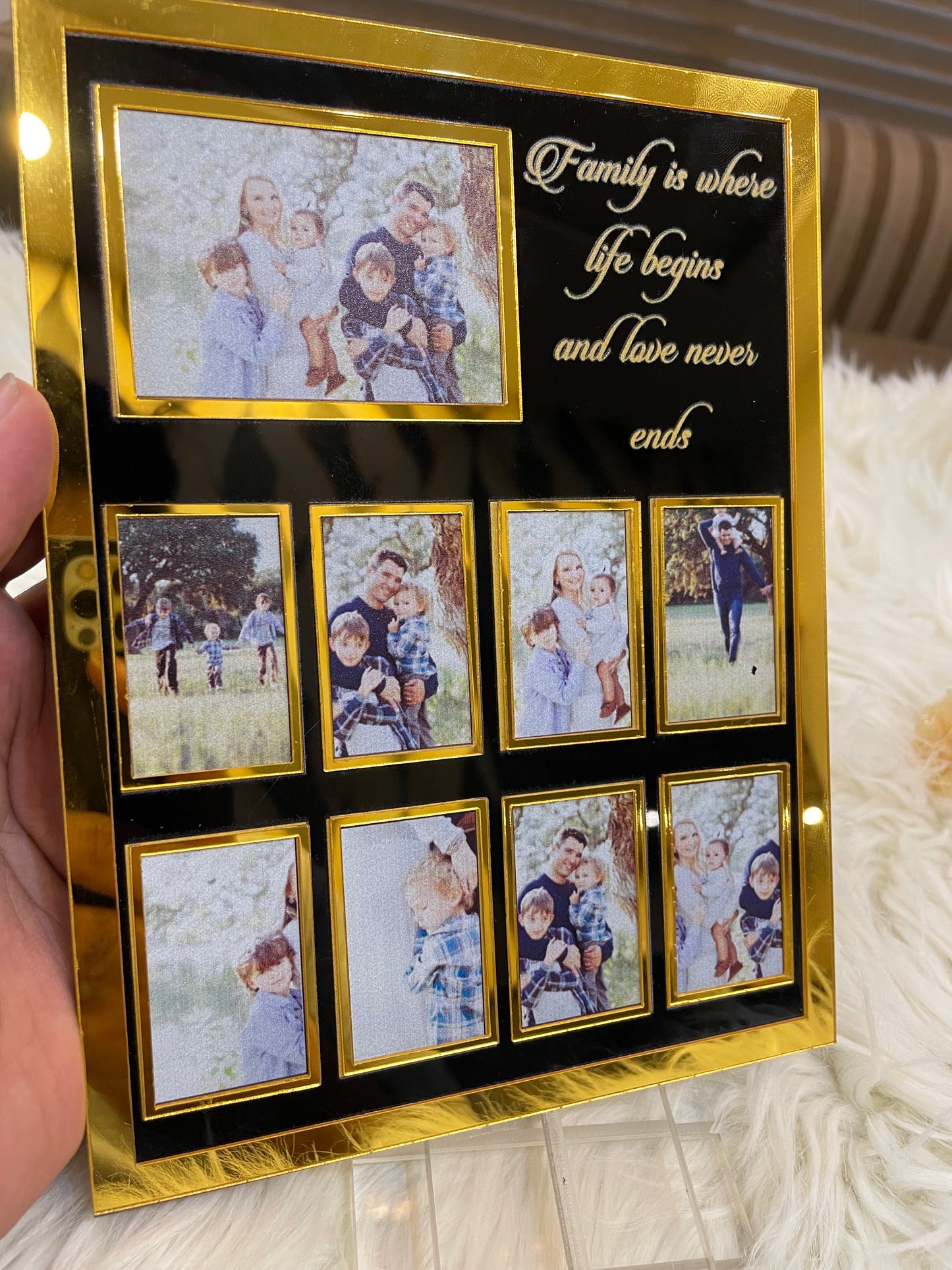 Customized Acrylic Plaque/frame with family Photos