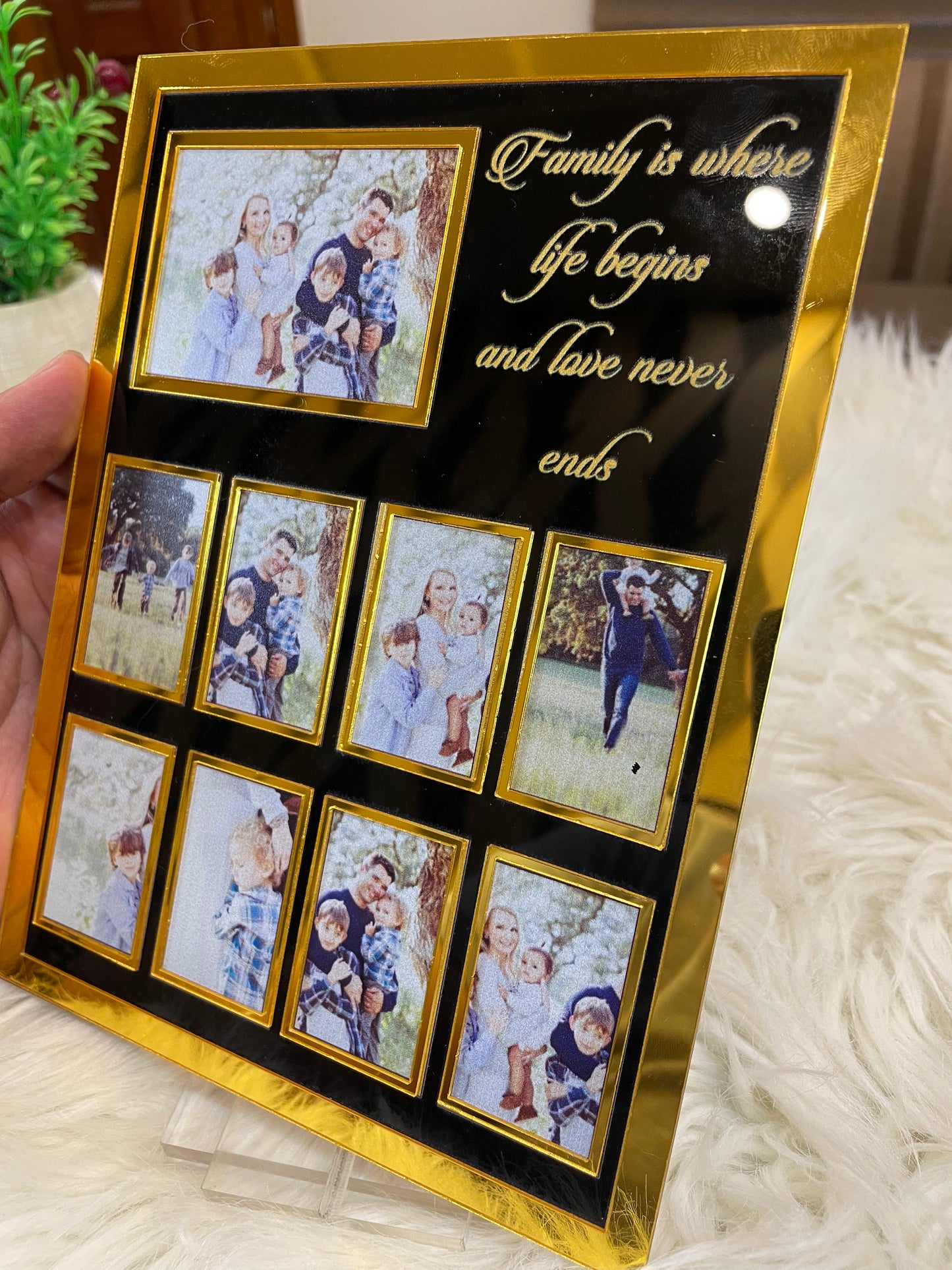 Customized Acrylic Plaque/frame with family Photos