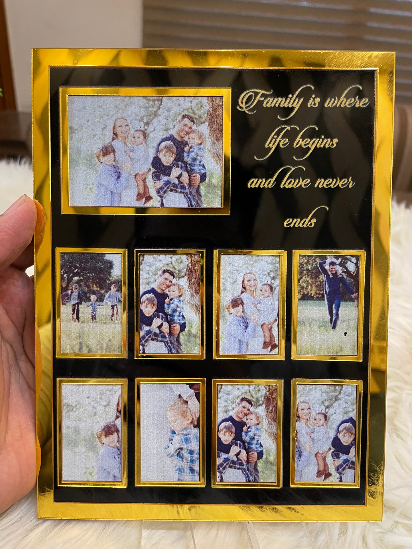 Customized Acrylic Plaque/frame with family Photos