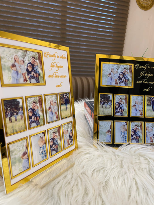 Customized Acrylic Plaque/frame with family Photos