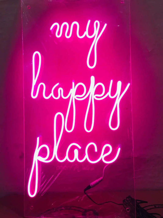 My Happy Place Neon Sign - NLA 123