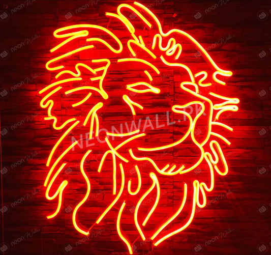 Lion Face Art Neon Sign (Big) 🔥 - NLA 119
