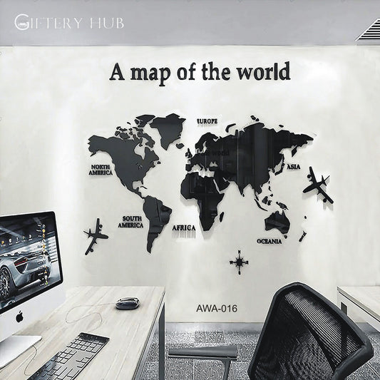 New Arrival 3D World Map for office decor - AWA-016