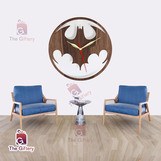 Batman 3D Silent Wooden Wall Clock for home and office - WC - 152