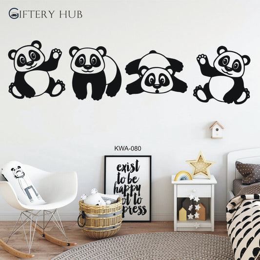 Acrylic Panda Baby Wall Decor For Kids Room - KWA-080