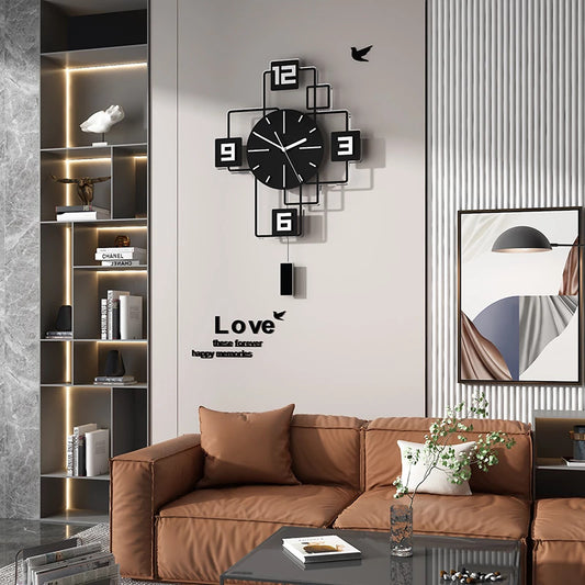 Creative Modern Squared Design Wall Watch - WC - 136