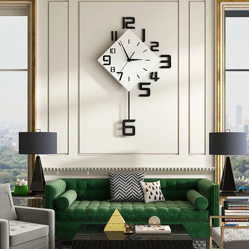 Modern Design Nordic Style Living Room Wall Clock for Home Decor - PC - 137