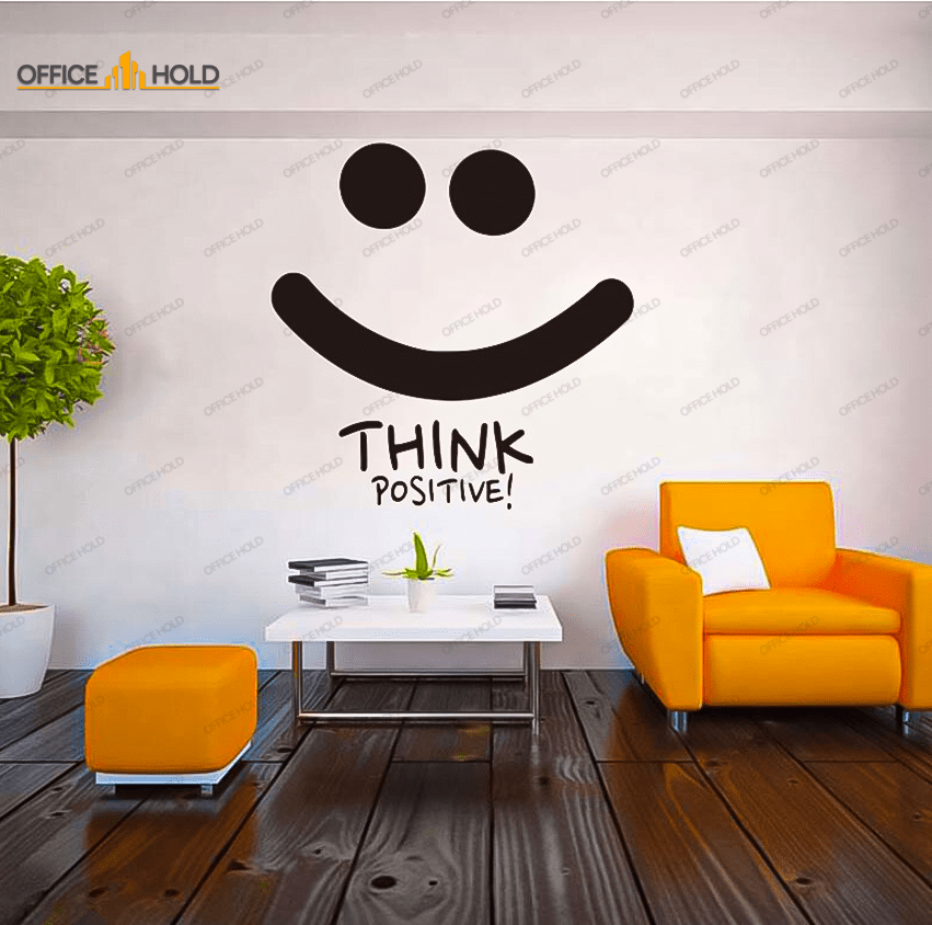 Think Positive Motivational Company Culture Wall Art - OWD-077