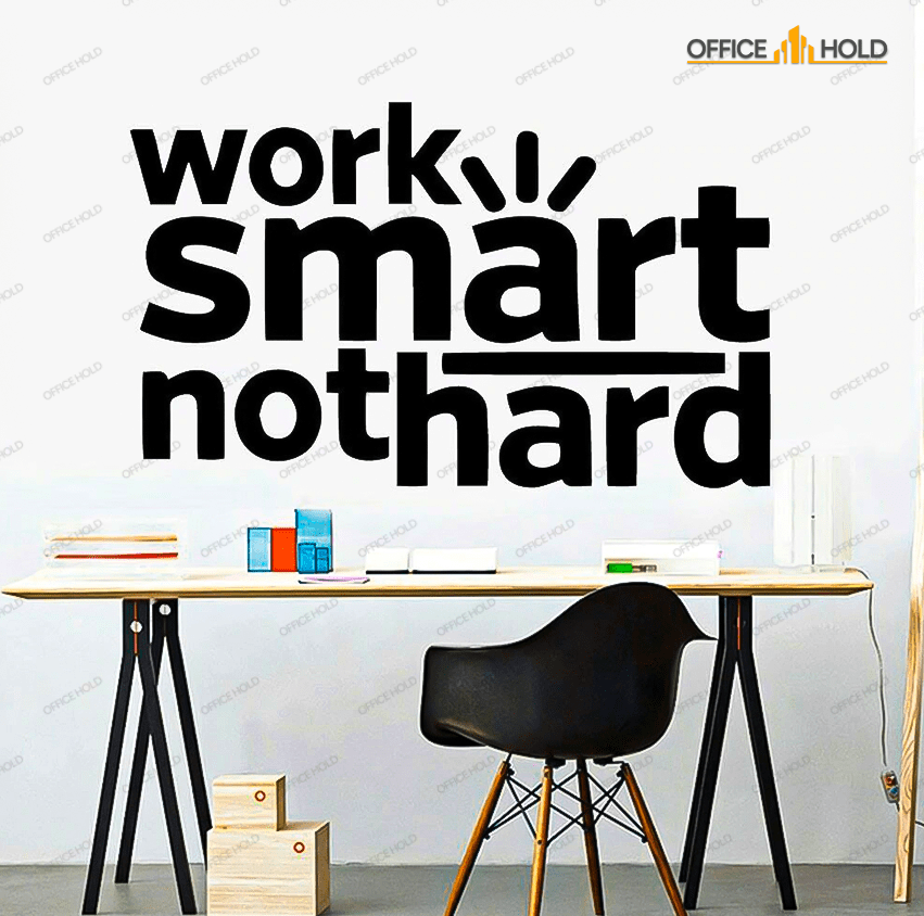 Work Smart Not Hard Inspirational Meeting Room Decor - OWD-072