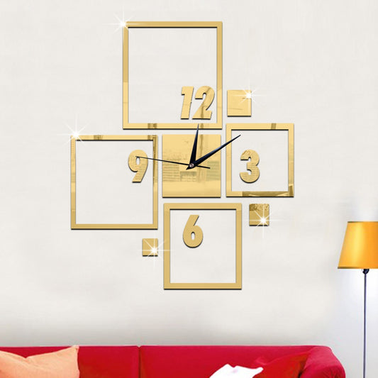 Gold with number Acrylic wall clock for home decor - AC-069