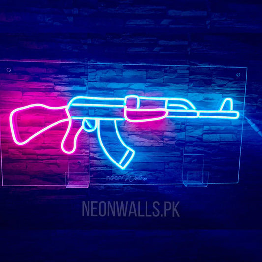 AK-47 Gun Neon Sign - NLA 097