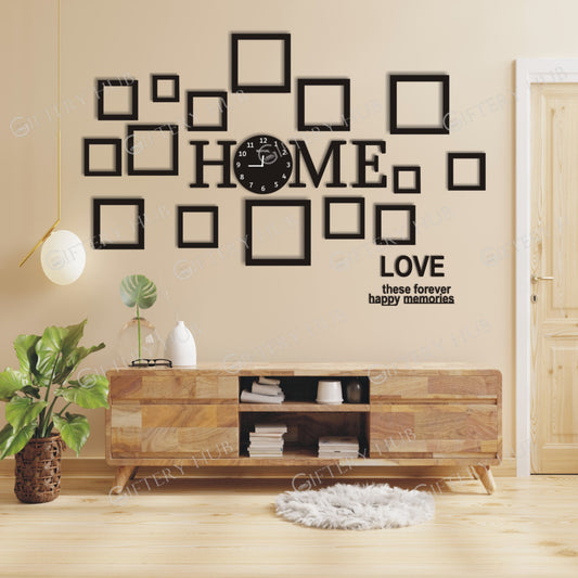 Home Wall Clock with Frames For Home Decor - WC-038