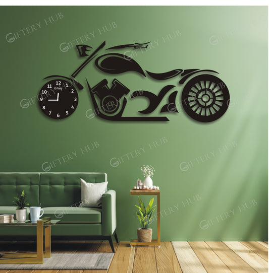 Motorbike Wooden THEME CLOCK For Home - WC-041